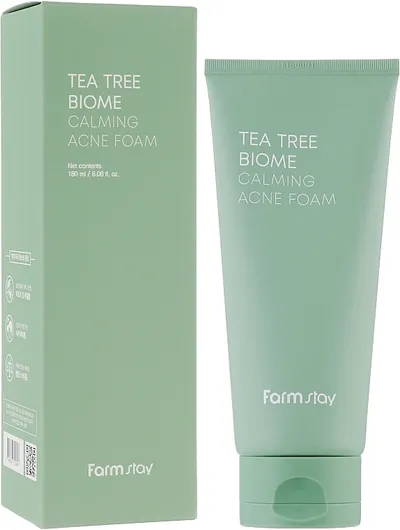 FarmStay Tea Tree Biome, Calming Acne Foam (Przeciwtrądzikowa pianka do mycia twarzy)