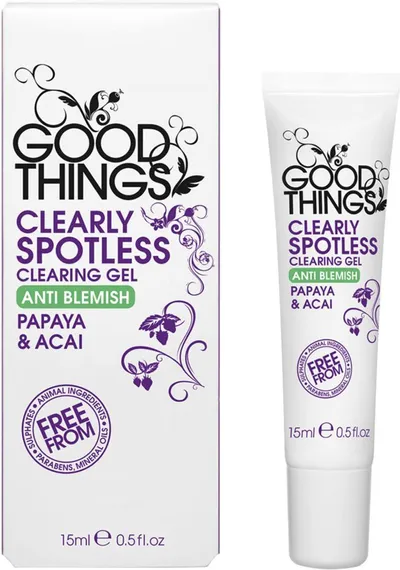 Good Things Beauty Clearly Spotless, Anti-Blemish Spot Gel  Papaya & Acai (Żel punktowy na wypryski)