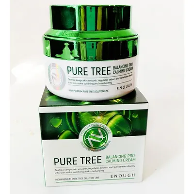Enough Pure Tree Balancing Pro Calming Cream (Kojący krem do twarzy z drzewem herbacianym)