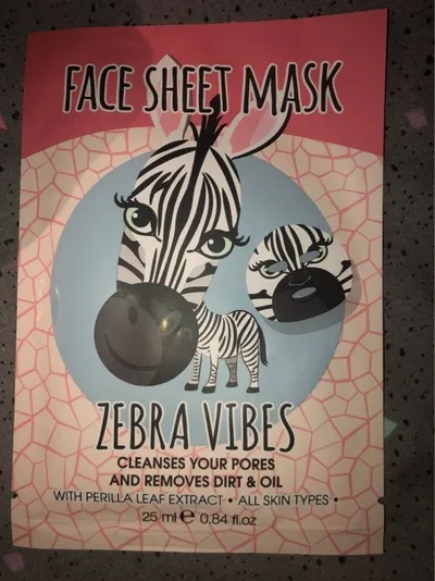 Maxbrands Zebra Vibes Face Sheet Mask (Oczyszczająca maseczka w płachcie z ekstraktem z liści pachnotki)