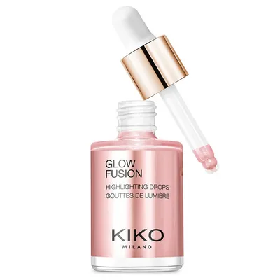 Kiko Milano Glow Fusion Highlighting Drops (Metaliczny rozświetlacz do twarzy w płynie)