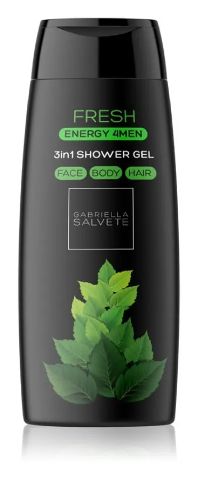 Gabriella Salvete Energy 4Men Fresh Shower Gel 3 in 1 Body, Face, Hair (Żel pod prysznic do twarzy, ciała i włosów dla mężczyzn)