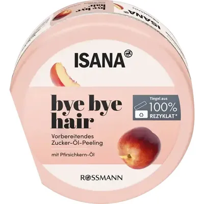 Isana Bye Bye Hair,   Vorbereitendes Zucker-Öl-Peeling (Peeling do ciała)