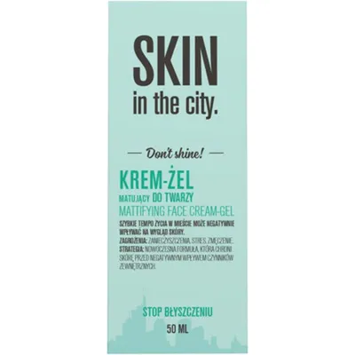 Skin in the City Don't Shine, Mattifying Face Cream-Gel (Krem-żel matujący do twarzy)