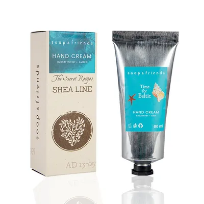 Soap & Friends Shea Line, Time for Baltic Hand Cream (Krem do rąk z masłem shea i bursztynem)