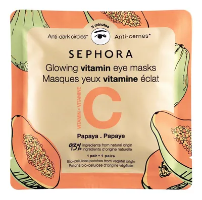 Sephora Collection, Glowing Vitamin Eye Mask (Biocelulozowa rozświetlająca maska pod oczy)