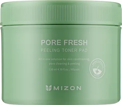 Mizon Pore Fresh, Peeling Toner Pad (Nawilżające i łagodzące płatki peelingujące)