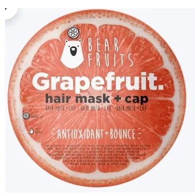 Bear Fruits Antioxidant + Bounce Grapefruit , Hair Mask + Cap (Maska do włosów + czepek)