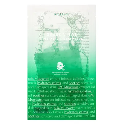 Axis-Y Green Vital Energy Complex Sheet Mask (Witalizująca maska do twarzy w płachcie)