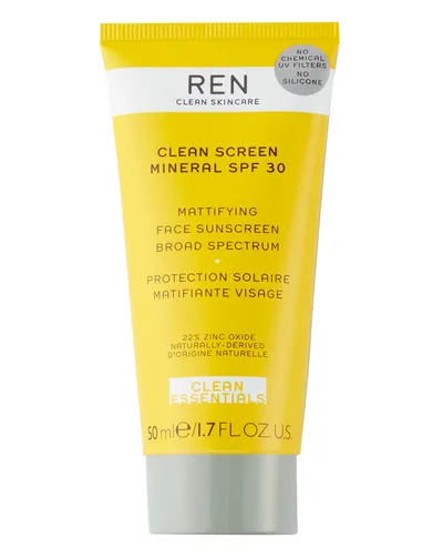 REN Clean Screen, Mineral SPF 30 Mattifying Face Sunscreen Broad Spectrum (Matujący krem do twarzy z filtrem SPF)