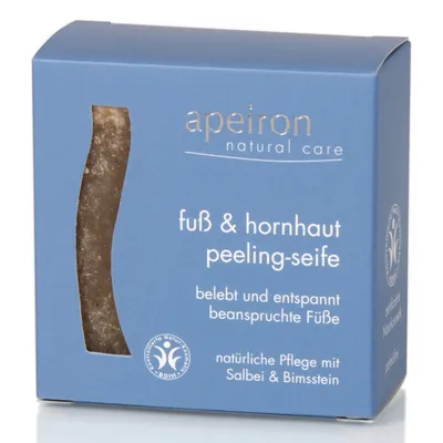 Apeiron Natural Care FuB und Hornhaut Peeling-Seife (Mydło peelingowe dla stóp i zrogowaciałego naskórka)