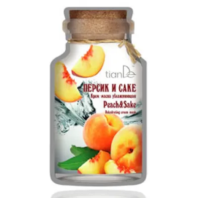 TianDe Peach, Rehydrating Cream-Mask (Nawilżająca kremowa maska "Brzoskwinia i sake")