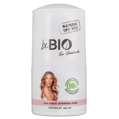 beBIO Naturalny dezodorant roll-on `Chia i kwiat japońskiej wiśni`