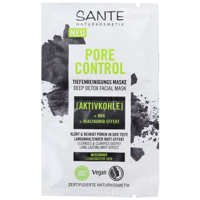 Sante Naturkosmetik Pore Control, Deep Detox Facial Mask (Maska głęboko oczyszczająca)