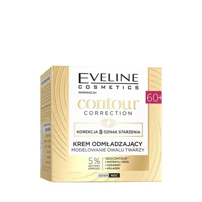 Eveline Cosmetics Contour Correction, Krem odmładzający 60+  `Modelowanie owalu twarzy`