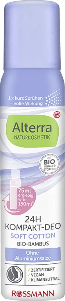 Alterra 24H Kompakt-Deo Soft Cotton (Dezodorant `Bawełna`)