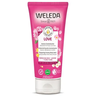 Weleda Aroma Cremedusche, Love (Pielęgnujący kremowy płyn pod prysznic)