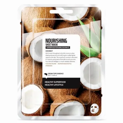 Farmskin Superfoods for Skin, Nourishing Sheet Mask Coconut (Odżywcza maska z kokosem)