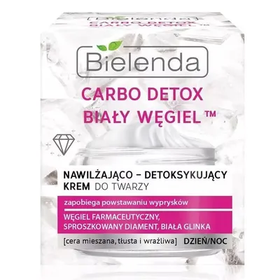 Bielenda Carbo Detox Biały Węgiel, Nawilżająco- detoksykujący krem do twarzy na dzień i noc
