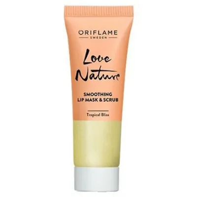 Oriflame Love Nature, Smoothing Lip Mask & Scrub Tropical Bliss (Wygładzająca maseczka i scrub do ust)