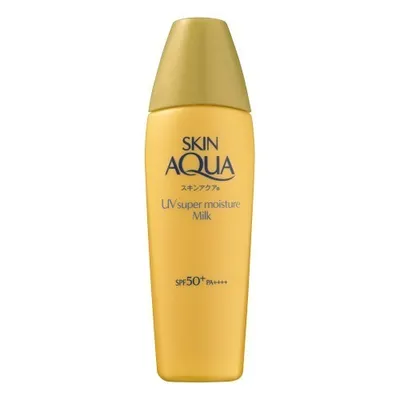 Skin Aqua UV Super Moisture Milk SPF50+ PA++++ (Wodoodporne, nawilżające mleczko przeciwsłoneczne do twarzy i ciała SPF 50+)