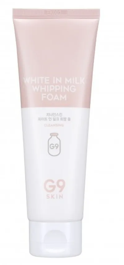 G9Skin White in Milk Whipping Foam Whitening (Delikatnie złuszczająca, proteinowa pianka do mycia twarzy)