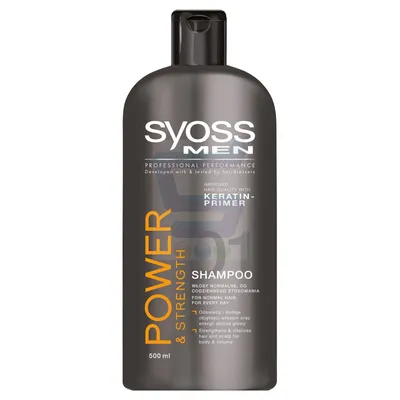 Syoss Men, Power & Strenght  Shampoo (Szampon dla mocnych włosów dla mężczyzn)