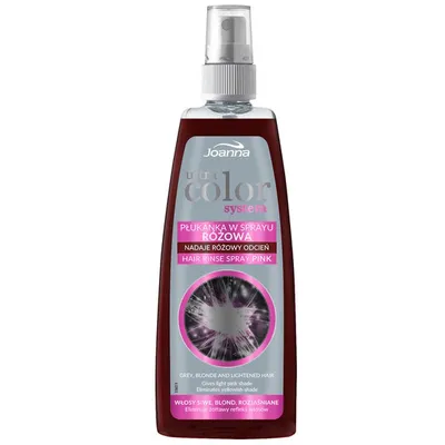 Joanna Ultra Color System, Płukanka do włosów różowa w sprayu