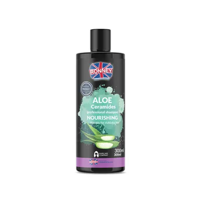 Ronney Professional, Nourshing Aloe Ceramides Shampoo (Aloes, Szampon nawilżający do włosów matowych i suchych)
