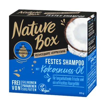 Nature Box Festes Shampoo mit Kokosnuss-Öl (Szampon w kostce z olejem kokosowym)