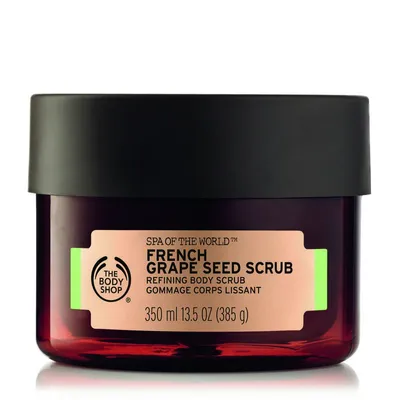 The Body Shop Spa of the World, French Grape Seed Scrub (Wygładzający peeling do ciała z nasionami francuskich winogron)