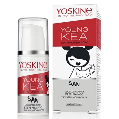 Yoskine Young Kea Skin Life-hack, Udoskonalający krem na noc z kwasem migdałowym