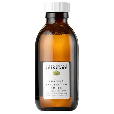 A.Florence Skincare BHA/PHA Exfoliating Toner With 1,5% Salicylic Acid + 5% Gluconolactone (Złuszczający tonik z 1,5% kwasem salicylowym + 5% glukonolaktonem)