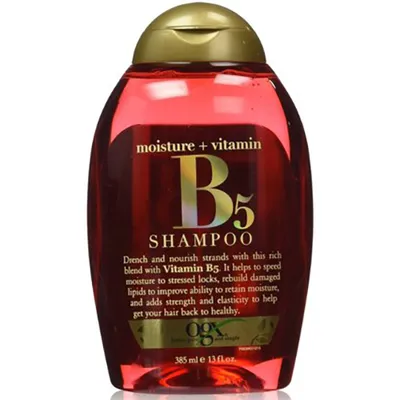 Organix Moisture +  Vitamin B5 Shampoo (Nawilżający szampon  przyspieszający wzrost włosów z witaminą B5)