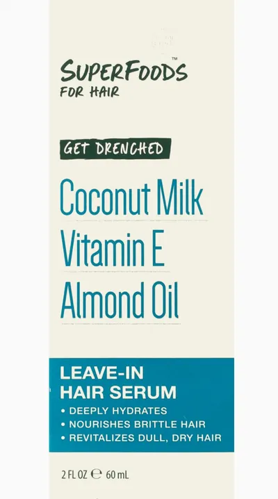 Superfoods for Hair Get Drenched, Leave-in Hair Serum (Nawadniające serum do włosów z mleczkiem kokosowym)