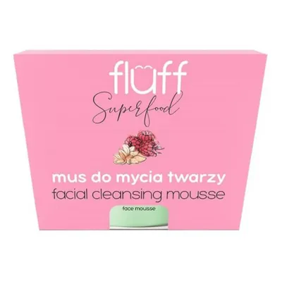 Fluff Superfood, Facial Cleansing Mousse Almond & Raspberry (Mus do mycia twarzy `Malina i migdał`)