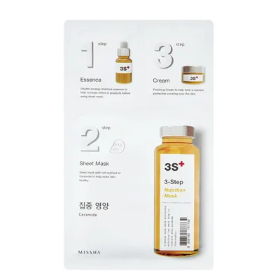 Missha 3S+, 3 Step Nutrition Mask (Maseczka odżywcza)