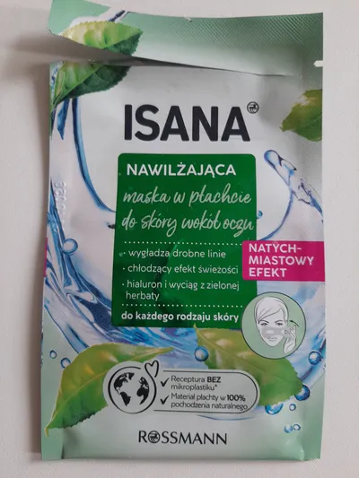Isana Nawilżająca maska w plachcie do skóry wokół oczu (nowa wersja)