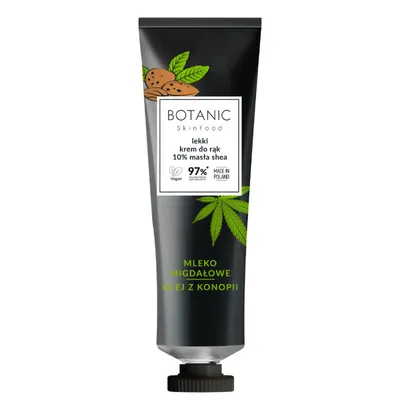 Botanic Skin Food Krem do rąk `Mleko migdałowe i cannabis`