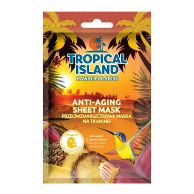 Marion Tropical Island, Hawaii Paradise Anti-aging Sheet Mask (Przeciwzmarszczkowa maska do twarzy na tkaninie)