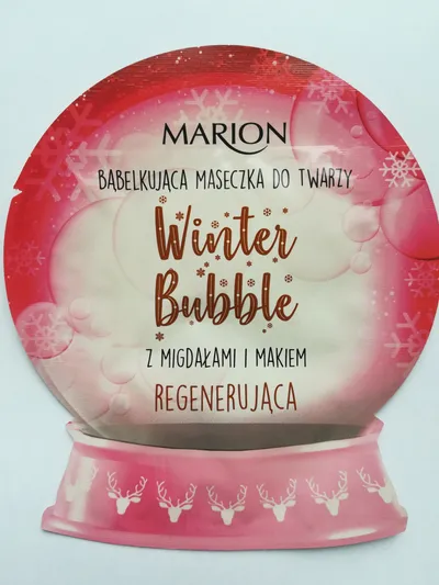 Marion Winter Bubble, Bąbelkująca regenerująca maseczka do twarzy z migdałami i makiem