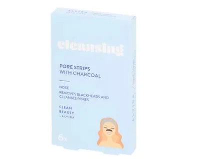 Alvira Clean Beauty, Cleansing Pore Strips with Charocal (Paski oczyszczające pory z węglem drzewnym)