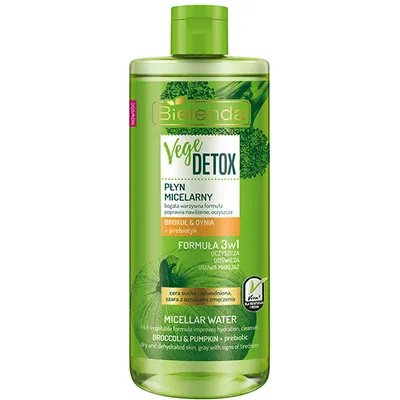 Bielenda Vege detox, Płyn micelarny do skóry suchej `Brokuł & dynia + prenbiotyk`