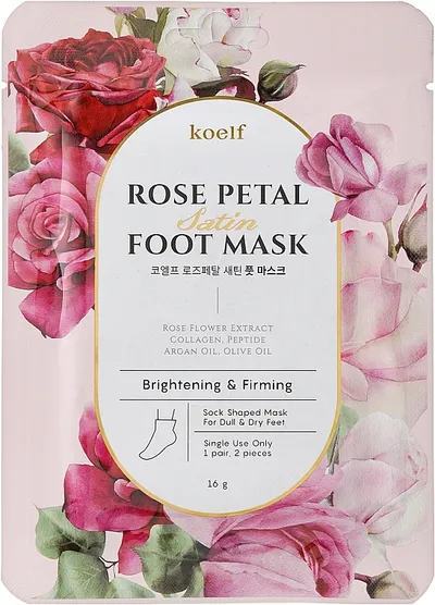 Petitfee Rose Petal Satin Foot Mask (Ujędrniająca maska do stóp)