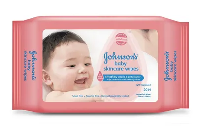 Johnson's Baby Skinkare Wipes (Chusteczki oczyszczające, nowa wersja)