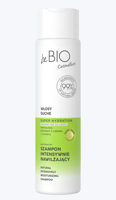 beBIO Baby Hair Complex, Naturalny szampon intensywnie nawilżający do włosów suchych
