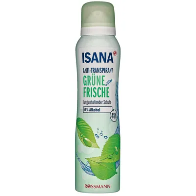 Isana Grüne Frische Anti-Transpirant Spray [Green Freshness] (Antyperspirant w sprayu `Zielona świeżość`)