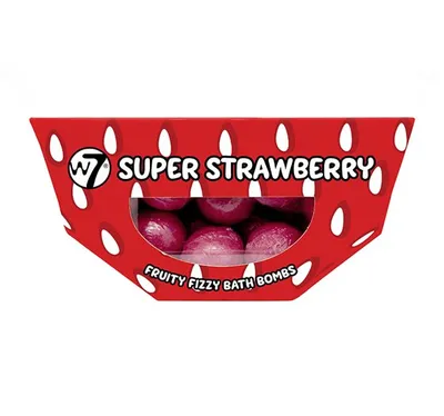 W7 Fruity Fizzy Bath Bombs Super Strawberry (Mini kule do kąpieli)