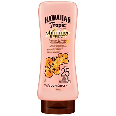 Hawaiian Tropic Protective Sun Lotion with Mica Minerals Shimmer Effect SPF 25 (Ochronne mleczko do opalania)