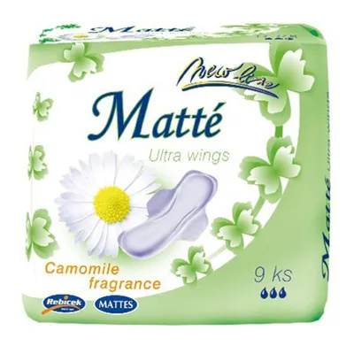 Matte Ultra Wings Camomile, Podpaski ze skrzydełkami